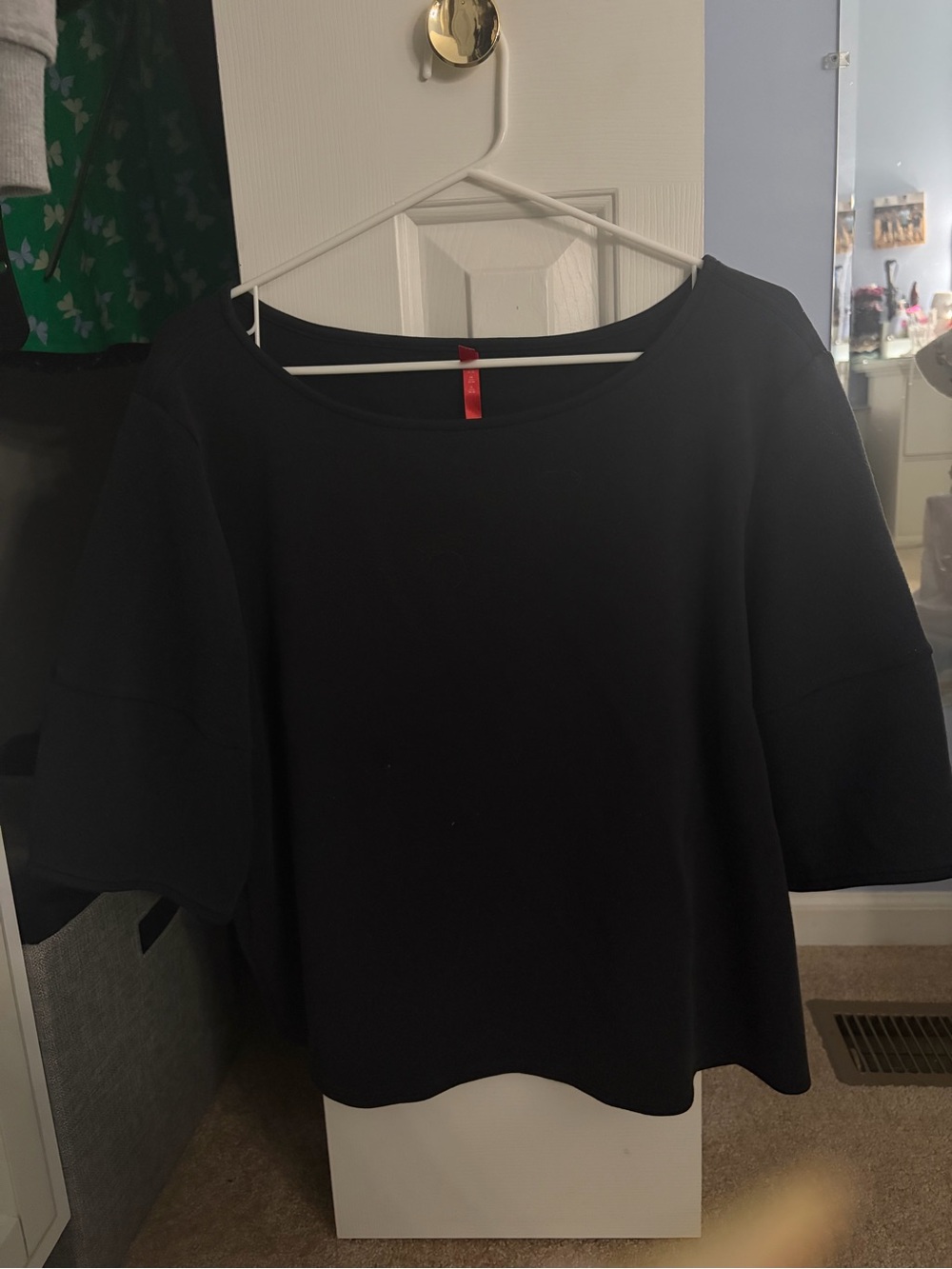SPANX Black Boxy Short Sleeve Tunic Top